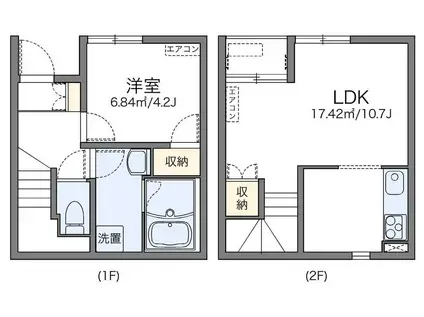 レオネクストメゾン マキノミ(1LDK/1階)の間取り写真