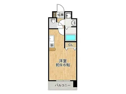 エクセレント上新16(ワンルーム/5階)の間取り写真