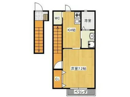 SIESTA(1K/2階)の間取り写真