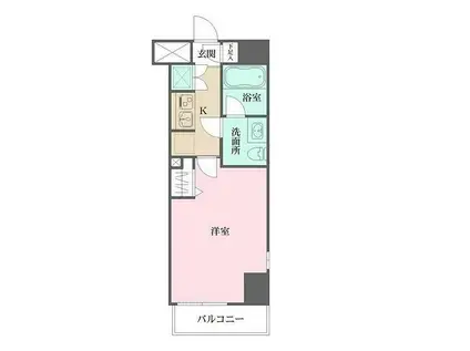 アジールコート品川(1K/7階)の間取り写真