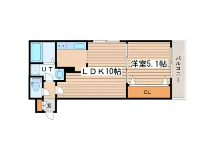 プランドール琴似(1LDK/1階)の間取り写真