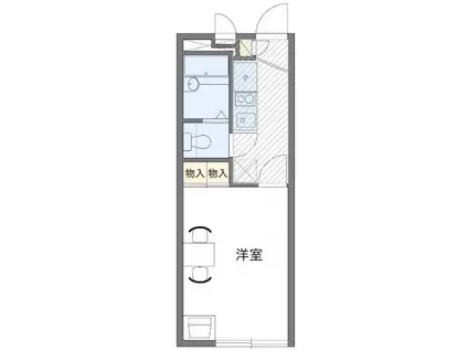 麻溝台ハイム(1K/1階)の間取り写真