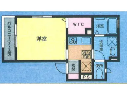 ガーデンデュカス(1K/2階)の間取り写真