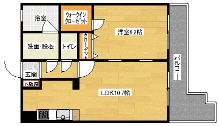 FELICE緑井(1LDK/1階)の間取り写真
