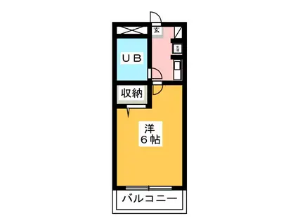 ホークメゾン瀬谷(1K/4階)の間取り写真