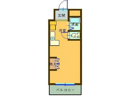 グレース満喜(ワンルーム/3階)の間取り写真
