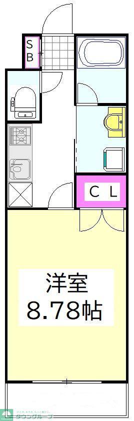ゾンネンハイム2(1K/1階)の間取り写真