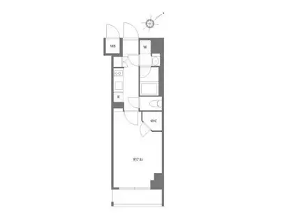 ケーディーエックスレジデンス豊洲(1K/3階)の間取り写真