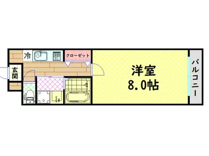 ジラソーレ本町通(1K/3階)の間取り写真