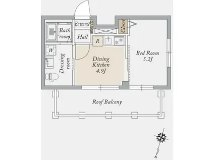 アーバンパーク王子(1DK/4階)の間取り写真