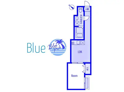 カ一サ・デルソ一レ(1LDK/2階)の間取り写真