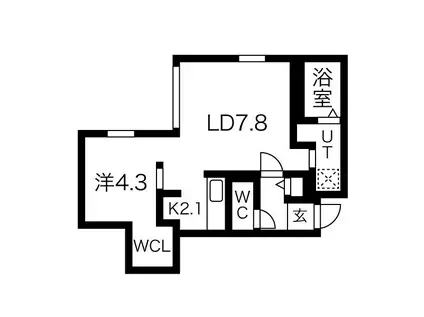 KOA MISONO(1LDK/1階)の間取り写真