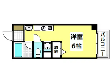 ローズコテージ弐番館(ワンルーム/3階)の間取り写真