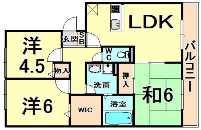 GRAND PLAISIRII(3LDK/3階)の間取り写真