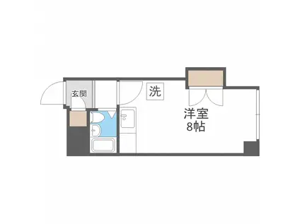 アーバンシティ札幌(ワンルーム/4階)の間取り写真