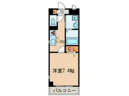 MOMA(1K/1階)の間取り写真