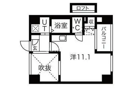 ビガーポリス112日本橋三丁目(ワンルーム/5階)の間取り写真