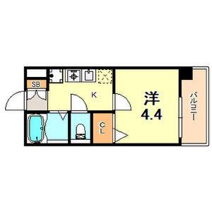 ビーフォレスト姫路イースト(1K/3階)の間取り写真