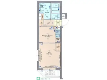 パティーナ馬込(1DK/3階)の間取り写真