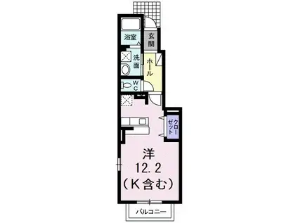 サン・シャイン(ワンルーム/1階)の間取り写真