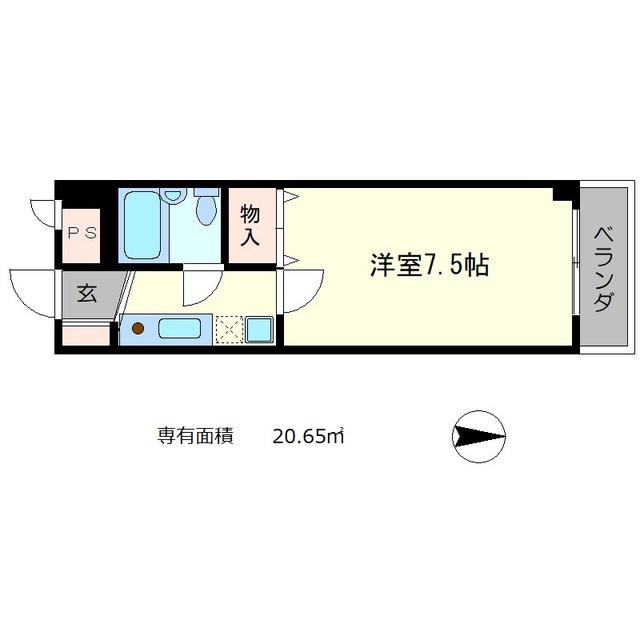 メゾンジョアPART1(1K/1階)の間取り写真