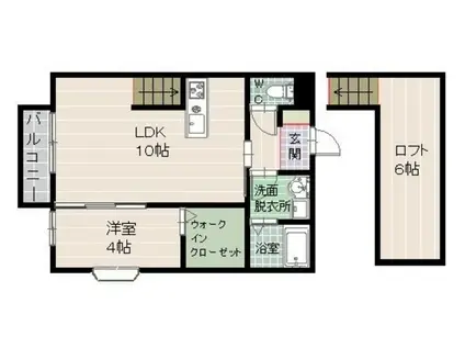 フィオーレネネ(1LDK/1階)の間取り写真