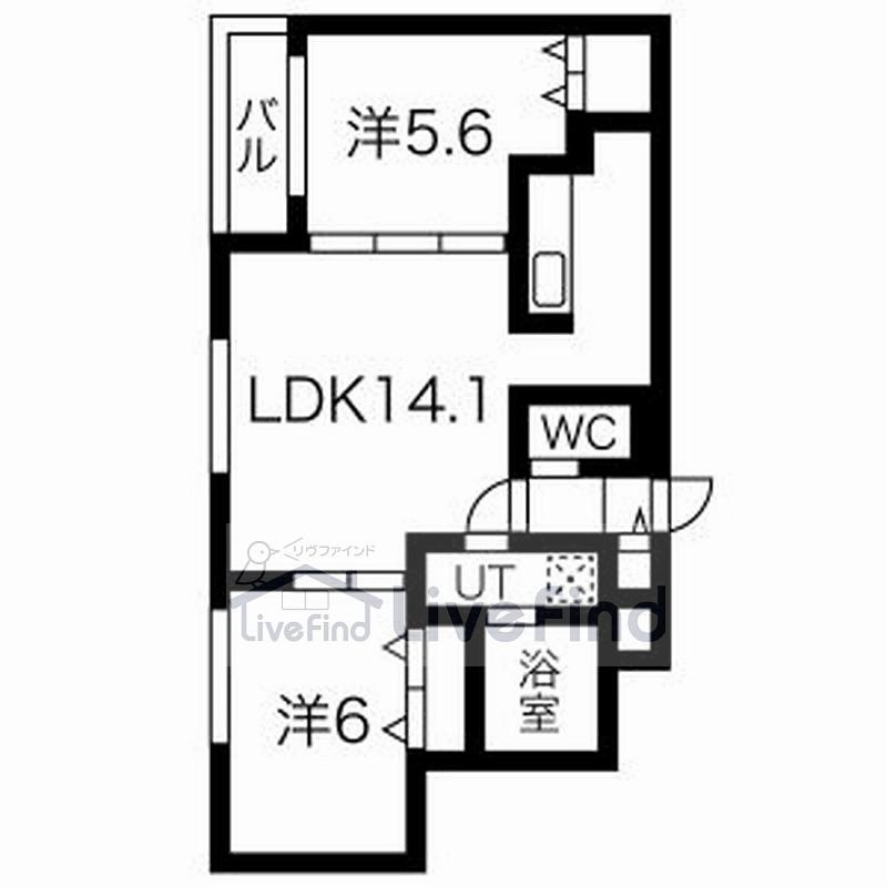 バーニーズ ヴィスタ(2LDK/2階)の間取り写真