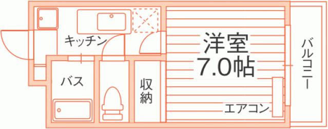 リュミエール(1K/3階)の間取り写真