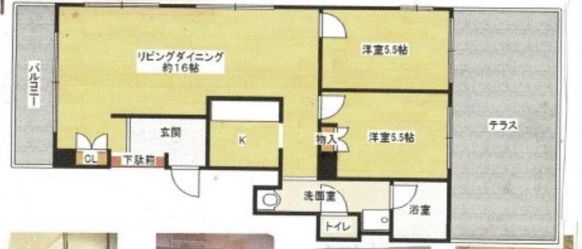 ルーチェ篠原北町(2LDK/5階)の間取り写真