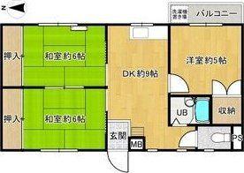 西町ロイヤルマンション(3DK/1階)の間取り写真