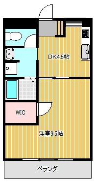 OS・SKYマンション鹿子(1DK/1階)の間取り写真