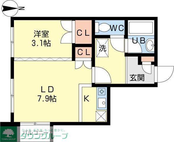 セジュール金山(ワンルーム/4階)の間取り写真