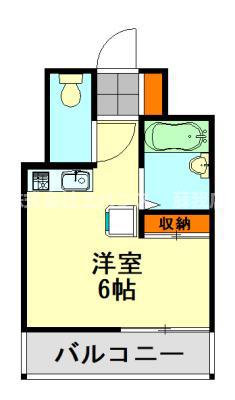 TKマンション(ワンルーム/4階)の間取り写真