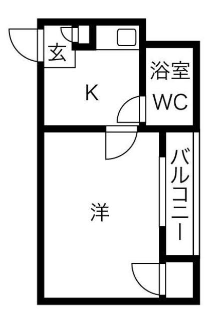 JPアパートメント枚方(1K/4階)の間取り写真