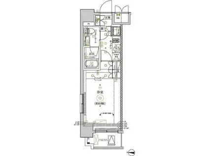 セジョリ両国II(1K/11階)の間取り写真