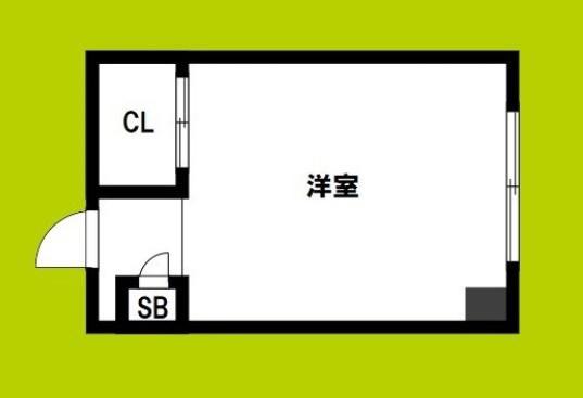 生野ハイツ(ワンルーム/7階)の間取り写真