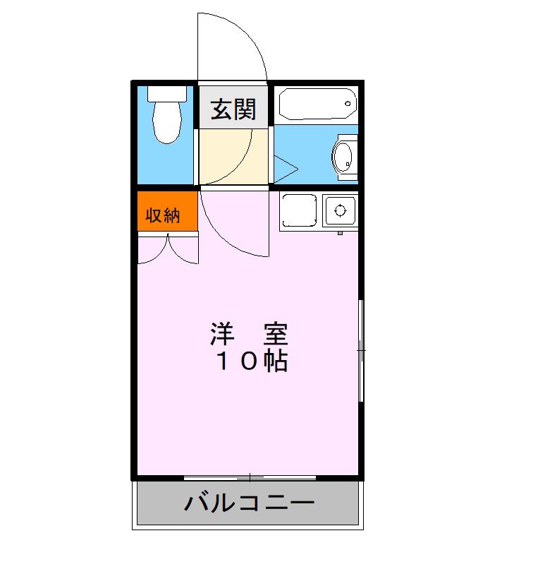 ハイムパーラー(ワンルーム/3階)の間取り写真