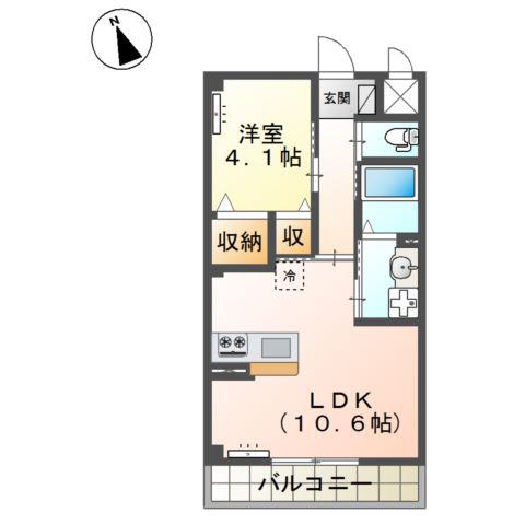 土浦市中村南 店舗アパート工事(1LDK/2階)の間取り写真
