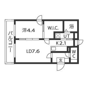 プレミアエグゼクティブ(1LDK/3階)の間取り写真