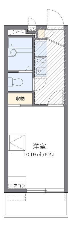 レオパレス俊(1K/3階)の間取り写真