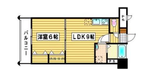 ロイヤル神屋(1LDK/7階)の間取り写真