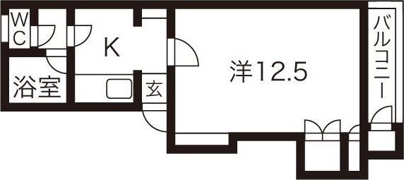 タウンハウスヨシダG3棟(1K/2階)の間取り写真