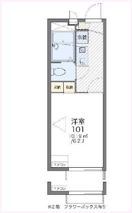レオパレスラエスペランサ(1K/1階)の間取り写真