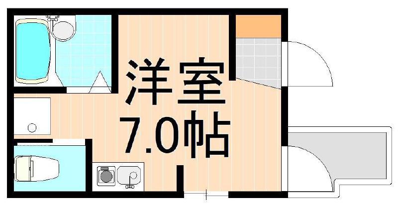 レゾナンス西新井(ワンルーム/1階)の間取り写真
