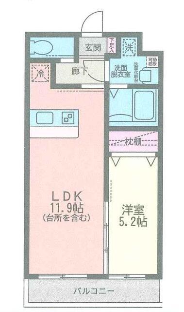 ヴィラ・アンジュ(1LDK/3階)の間取り写真