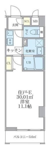 SSKNOT (1K/5階)の間取り写真