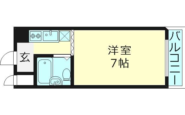 クリスタルコート66(1K/5階)の間取り写真