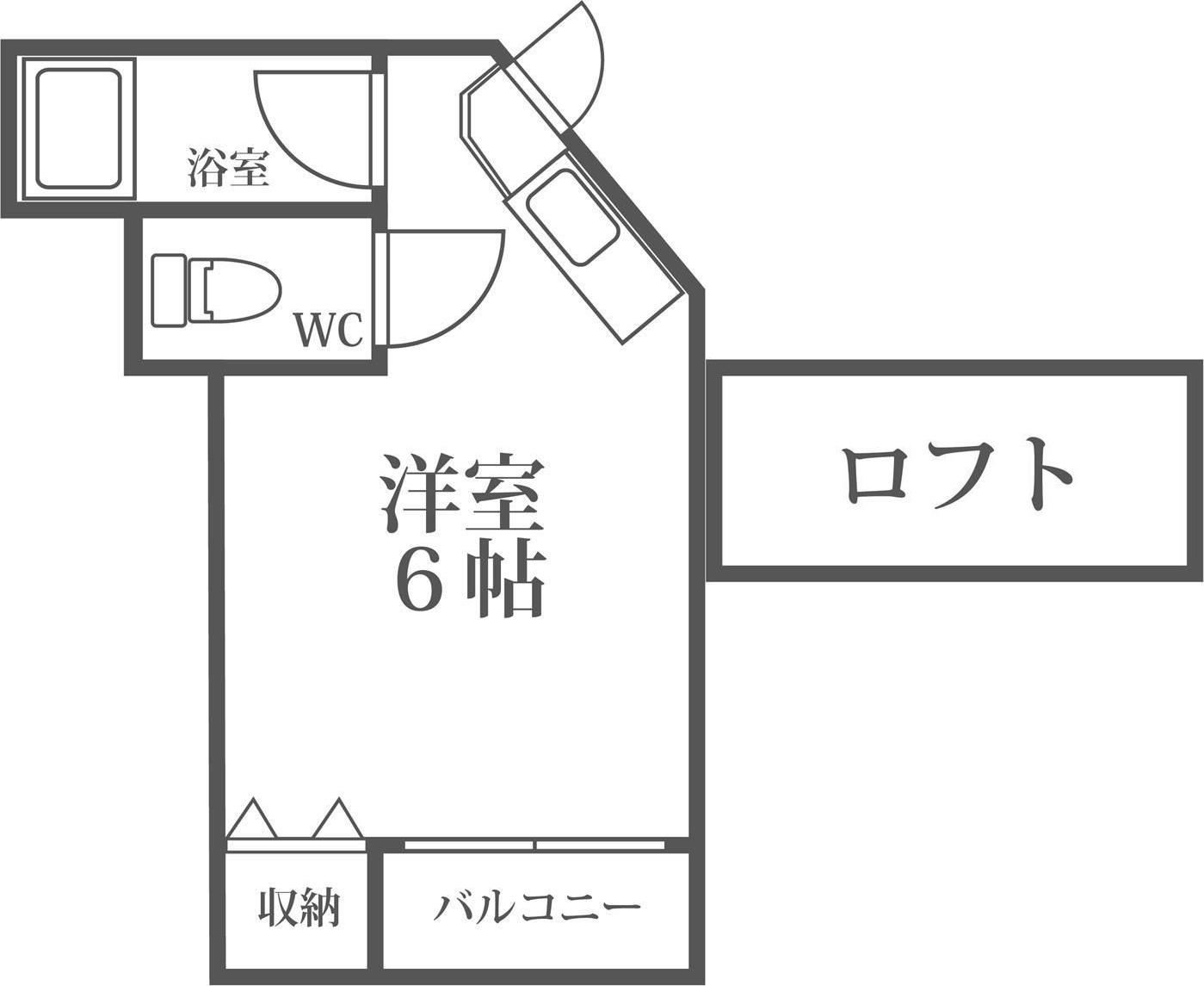 カンステレイションII(ワンルーム/1階)の間取り写真