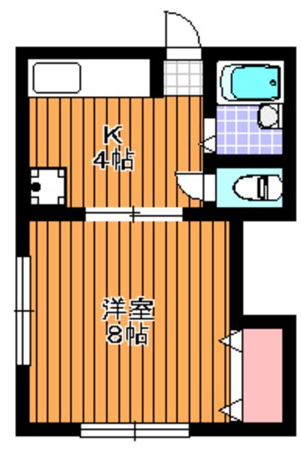 榎本ハイム(1K/2階)の間取り写真