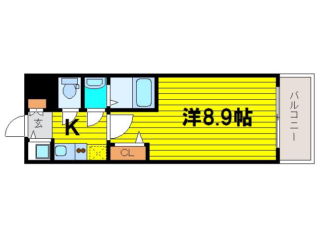 プライムアーバン御堂筋本町(1K/10階)の間取り写真
